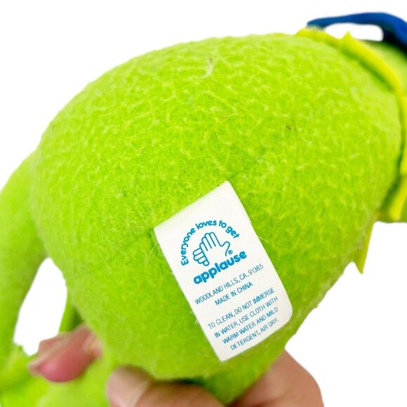 Vintage 1995 Jim Henson Kermit The Frog Blue Hat Plush - Picture 7 of 8